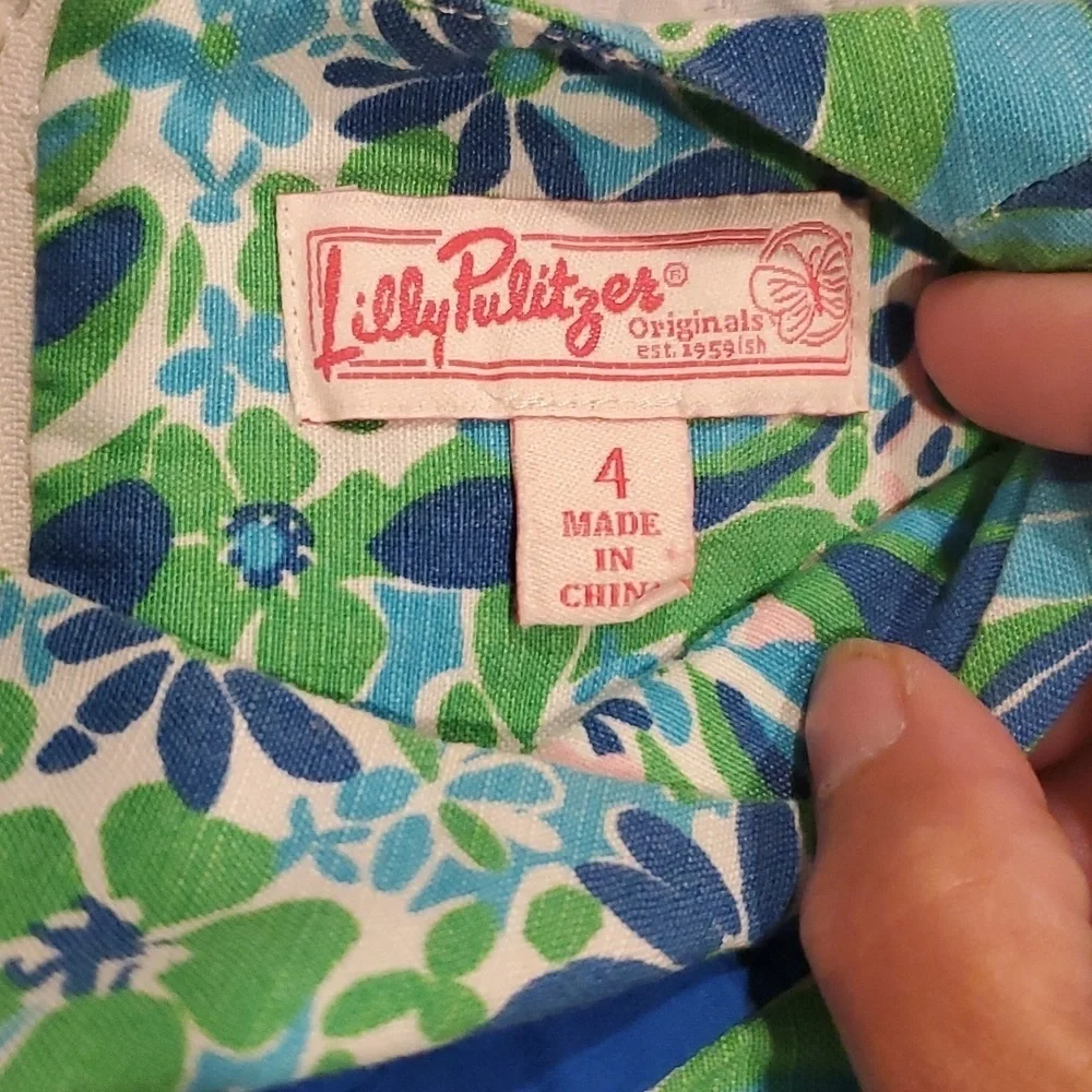 Rare White Tag Original Lilly Pulitzer Dress for Girls Size 4 (#11)